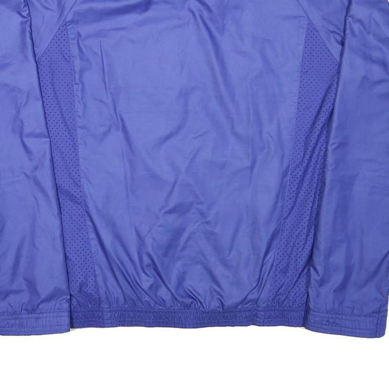 PUMA Womens Blue Polyester Blend Track Jacket L Zip Plain Sport Activewear