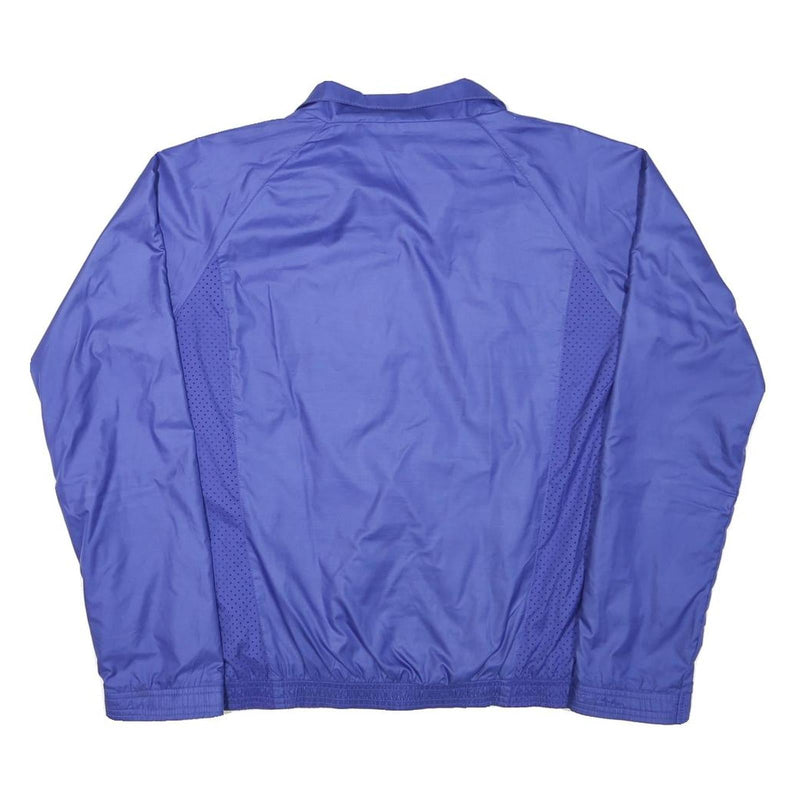 PUMA Womens Blue Polyester Blend Track Jacket L Zip Plain Sport Activewear