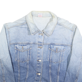 WATCH LA Womens Blue Cotton Denim Jacket 3XL Classic Button Closure Casual