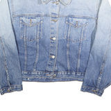 WATCH LA Womens Blue Cotton Denim Jacket 3XL Classic Button Closure Casual