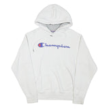 CHAMPION Mens White Pullover Hoodie S Cotton Blend Casual Sportswear