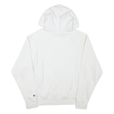 CHAMPION Mens White Pullover Hoodie S Cotton Blend Casual Sportswear