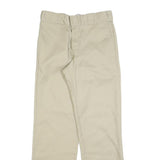 DICKIES Mens Cotton Blend Beige Regular Straight Fit Trousers W28 L30 Workwear
