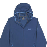 JACK WOLFSKIN Womens Blue Outdoor Jacket UK 18 Polyester Blend Hooded Zip