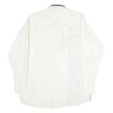 MWGAPPARREL Mens White Cotton Shirt L Embroidered Western Style Button
