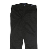 NAUTICA Mens Cotton Blend Black Slim Slim Trousers W31 L27 Casual Smart Zip