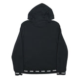 PUMA Womens Black Hoodie XL Cotton Blend Pullover Logo Print Casual