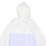 NIKE Womens White & Pale Lilac Lightweight Zip Up Jacket L Polyester Blend Plain
