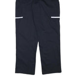Mens Navy Relaxed Fit Polyester Blend Workwear Zip Trousers W34 L33