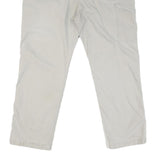 CARHARTT Mens Cotton Blend Cream Regular Fit Straight Leg Trousers W40 L27