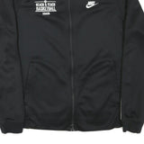 NIKE Womens Black & White Basketball Coach Zip Jacket M Polyester Blend Track