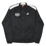 NIKE Womens Black & White Basketball Coach Zip Jacket M Polyester Blend Track