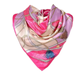 Anyyou Fashion Premium Satin Square Scarf – Pink Silk-Feel Neckwrap for Women