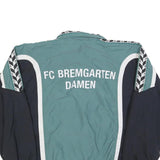 ERIMA Mens Green & Navy Zip Front Polyester Jacket L Sportswear Athletic Casual