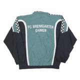 ERIMA Mens Green & Navy Zip Front Polyester Jacket L Sportswear Athletic Casual