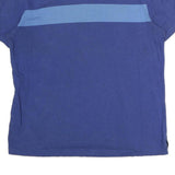 TOMMY HILFIGER Mens Blue & Light Blue Striped Short Sleeve Polo Shirt L Cotton