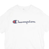 CHAMPION Mens White Graphic T-Shirt XL Short Sleeve Crew Neck Casual