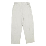 RODEO Womens Regular White Trousers W28 L32 Polyester Blend Zip Casual Pocketed