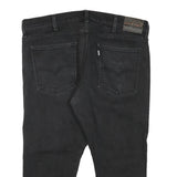 LEVI'S Mens Regular Fit Black Denim Jeans W40 L21 Comfortable Zip Closure