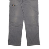 DICKIES Mens Cotton Blend Grey Regular Fit Straight Leg Trousers W34 L30