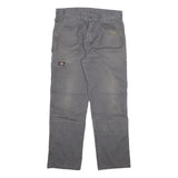 DICKIES Mens Cotton Blend Grey Regular Fit Straight Leg Trousers W34 L30