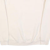 ELLESSE Womens Cream Sweatshirt Crew Neck UK 10 Cotton Pullover Casual