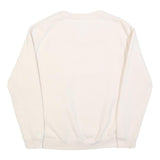 ELLESSE Womens Cream Sweatshirt Crew Neck UK 10 Cotton Pullover Casual