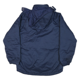 NIKE Mens Blue & Navy Lacrosse Outdoor Jacket S Polyester Blend Relaxed Fit Zip