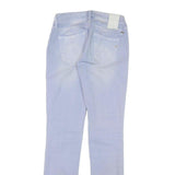 GAS Womens Slim Blue Denim Skinny Jeans Cotton Blend W26 L30 Stylish Zip Closure