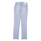 GAS Womens Slim Blue Denim Skinny Jeans Cotton Blend W26 L30 Stylish Zip Closure