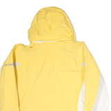COLUMBIA Womens Yellow & White Outdoor Jacket XL Polyester Athletic Zip Hooded