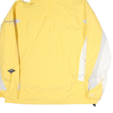 COLUMBIA Womens Yellow & White Outdoor Jacket XL Polyester Athletic Zip Hooded