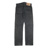 LEVI'S 501 Mens Black Regular Straight Denim Dark W30 L32 Classic Button Fly