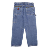 WRANGLER Mens Classic Blue Denim Jeans W34 L29 Workwear Utility Style