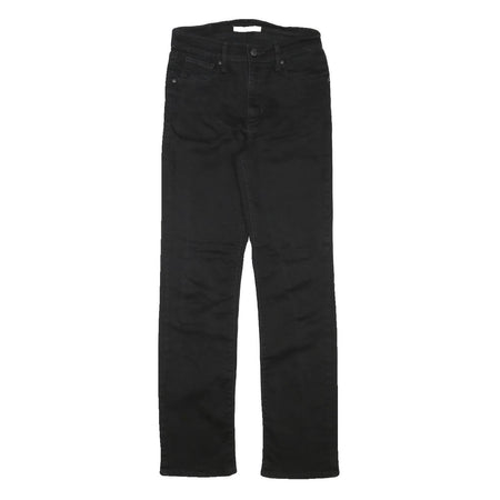 LEVI'S Womens Black Regular Straight Denim Jeans W26 L28 Classic Fit Zip