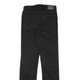 LEVI'S Womens Black Regular Straight Denim Jeans W26 L28 Classic Fit Zip
