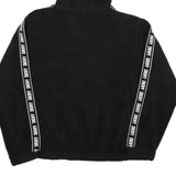 DKNY Womens Black Zip Up Hooded Polyester Blend Jacket L Fleece Casual
