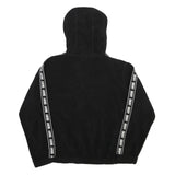 DKNY Womens Black Zip Up Hooded Polyester Blend Jacket L Fleece Casual