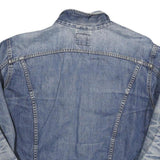 LEE Womens Blue Denim Jacket L Cotton Blend Button Closure Casual Outerwear