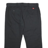 DICKIES Womens Polyester Blend Classic Black Trousers W40 L30 Straight Zip
