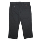 DICKIES Womens Polyester Blend Classic Black Trousers W40 L30 Straight Zip