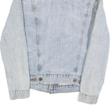 LEVI'S Mens Blue Denim Jacket S Cotton Blend Plain Button Closure Classic Fit