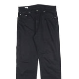 LACOSTE Mens Regular Black Cotton Blend Trousers W34 L30 Zip Classic Fit