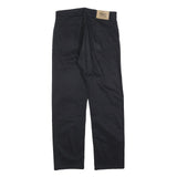 LACOSTE Mens Regular Black Cotton Blend Trousers W34 L30 Zip Classic Fit