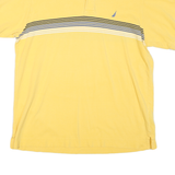 NAUTICA Mens Yellow Stripe Short Sleeve Polo Shirt M Cotton Logo