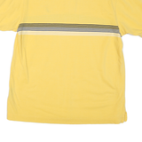 NAUTICA Mens Yellow Stripe Short Sleeve Polo Shirt M Cotton Logo