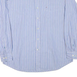 TOMMY HILFIGER Mens Blue & White Striped Shirt XL Classic Cotton Blend Button