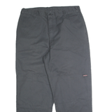 DICKIES Mens Regular Fit Cotton Black Workwear Trousers W36 L32 Casual Durable
