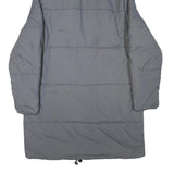 ELLESSE Womens Grey Long Sleeve Puffer Jacket UK 10 Polyester Blend Hood