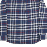 JACHS Mens Blue & Red Plaid Shirt M Cotton Blend Casual Button Down